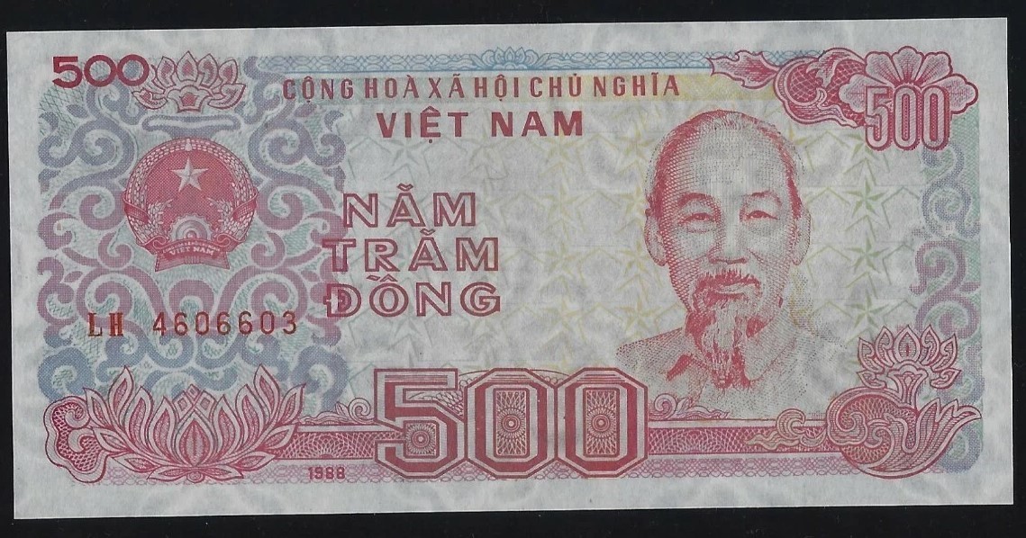 VIET NAM 500 DONG 1988 ( 1989 ) P-101 UNC VIETNAM