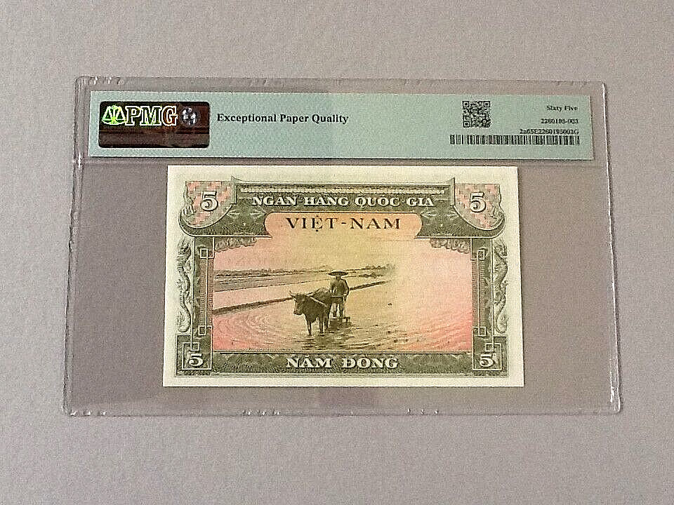 South Vietnam 5 Dong P-2a ND(1955) PMG 65 EPQ