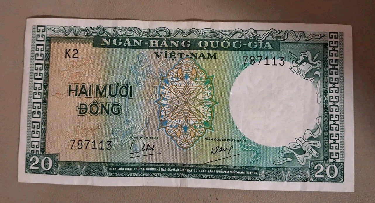South Vietnam 20 Dong Note