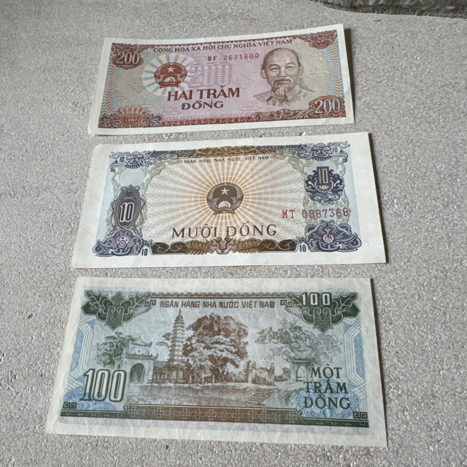 Vietnam Vintage Lot Dong Paper Money Lot Of 13