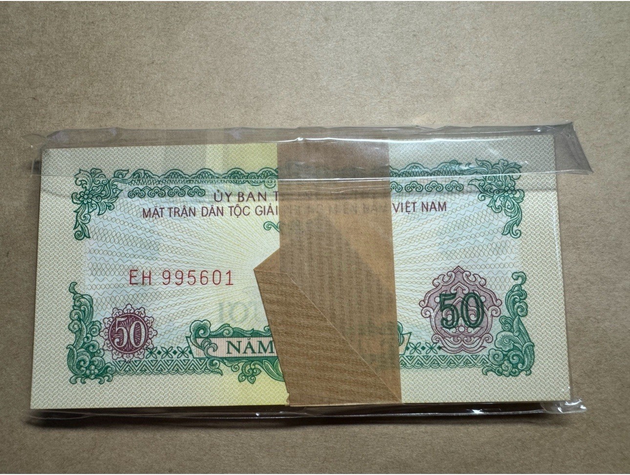 50 Xu North Viet Nam 1963 GEM UNC Bundles 100pcs Consecutive Very Rare_LDP.