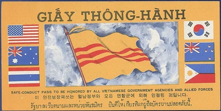 VIETNAM SAFE CONDUCT PASS CIRCA 1970 VINTAGE FREE USA POSTAGE WITH TRACKING!