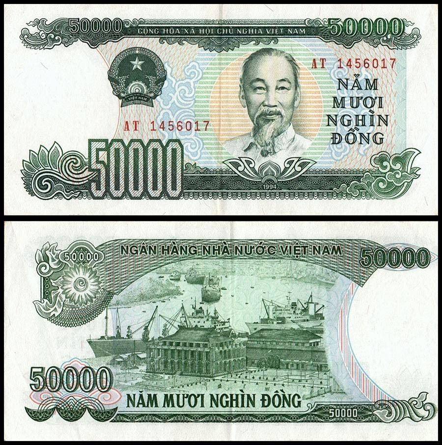 Vietnam 50000 Dong, 1994, P-116, UNC
