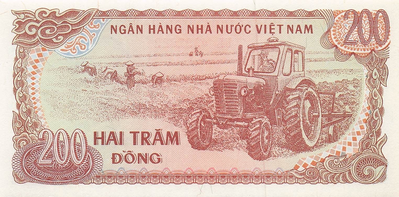 Viet Nam 200 Dong 1987 Series U L Uncirculated Banknote AAZ 14