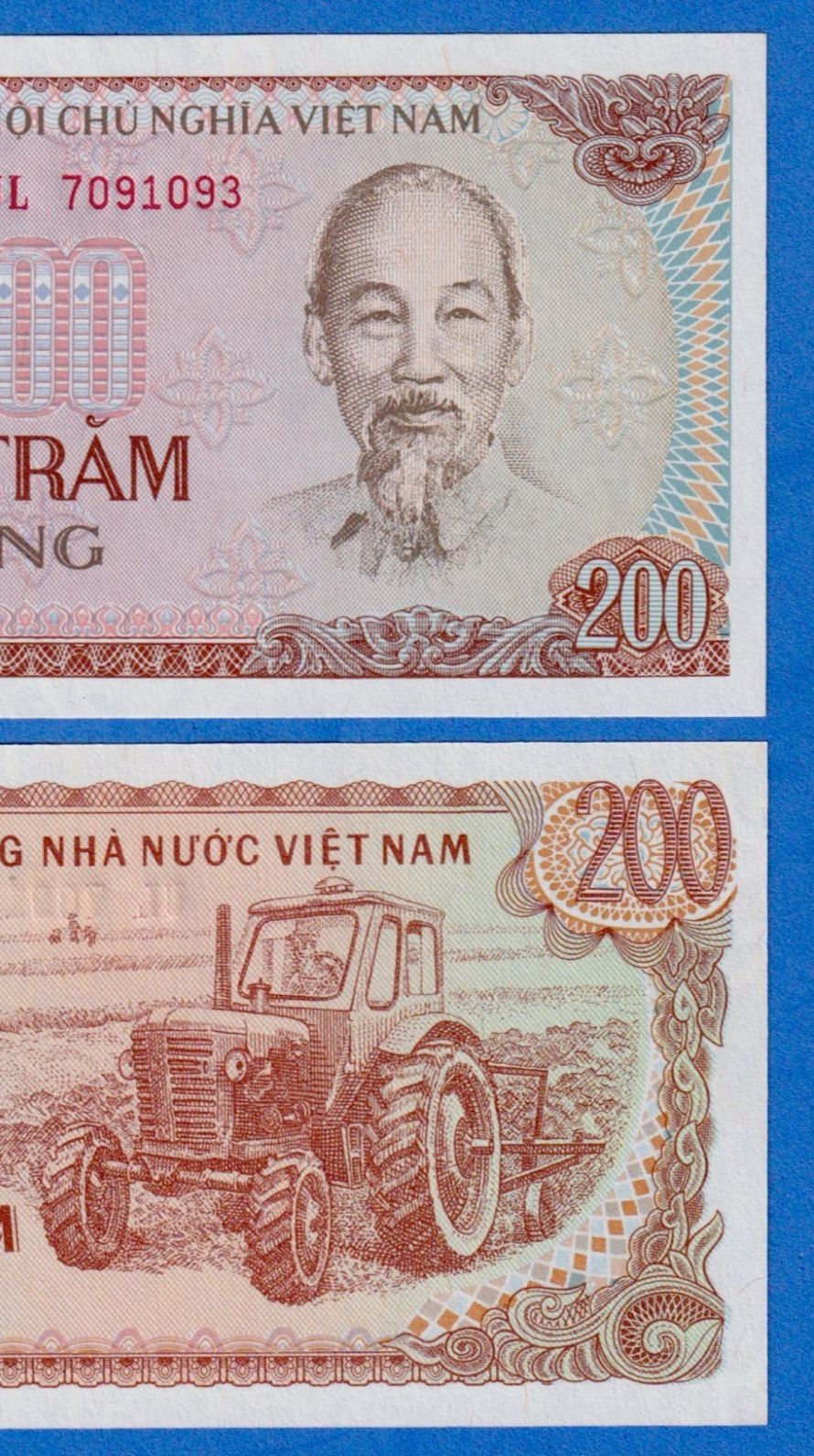Vietnam 200 Dong 1987 P-100c(1) UNC Note – Ho Chi Minh
