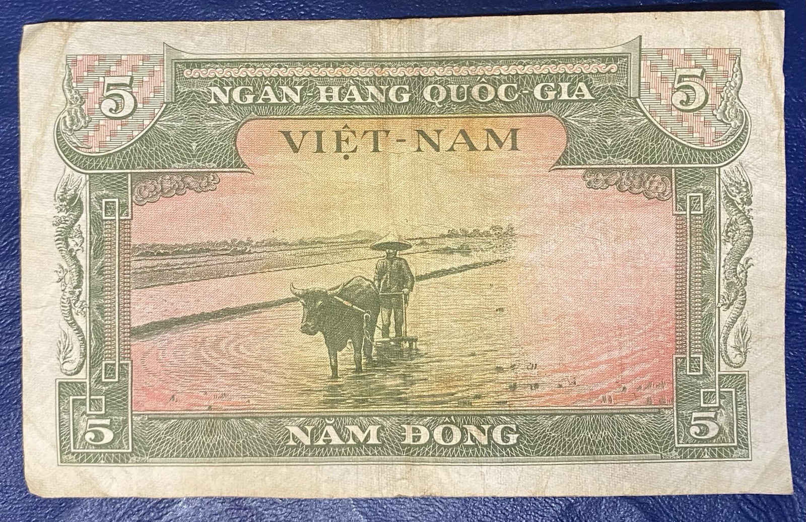1955 (No Date) South Vietnam 5 Dong Note