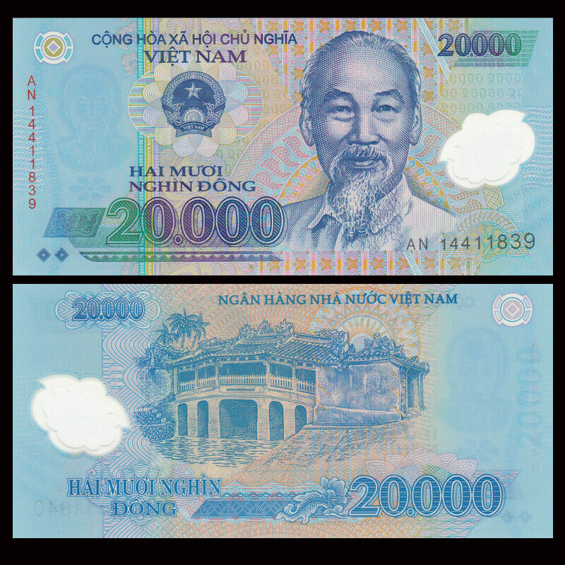 Vietnam Banknotes 10000 to 500000 Dong 10K-500K Uncirculated UNC Set of 6