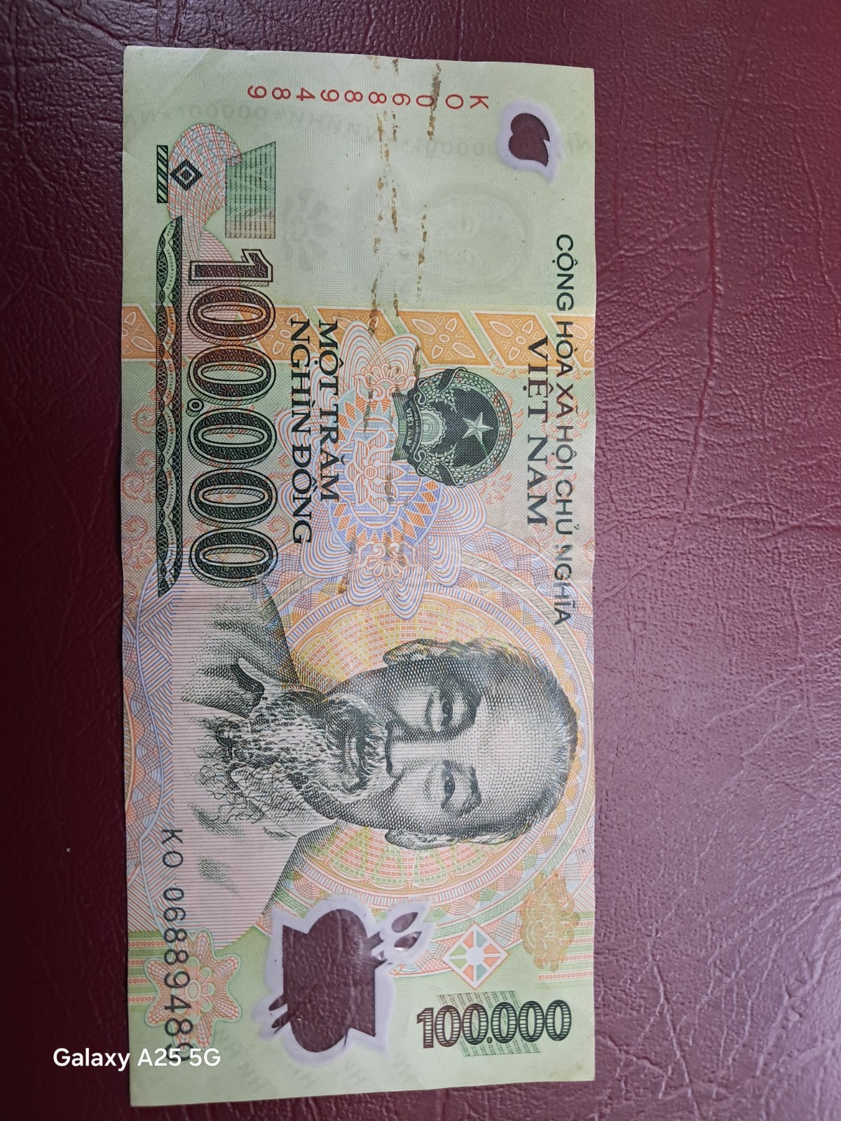 VIETNAM 100.000 DONG BANK NOTE 2006 “POLYMER” MDSW