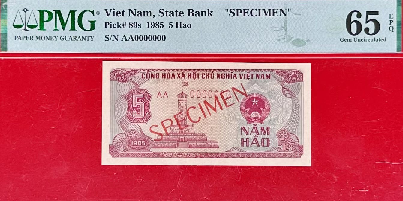 5 Hào 1985 Banknotes Viet Nam PCGS-65 EPQ GEM UNC_LDP.