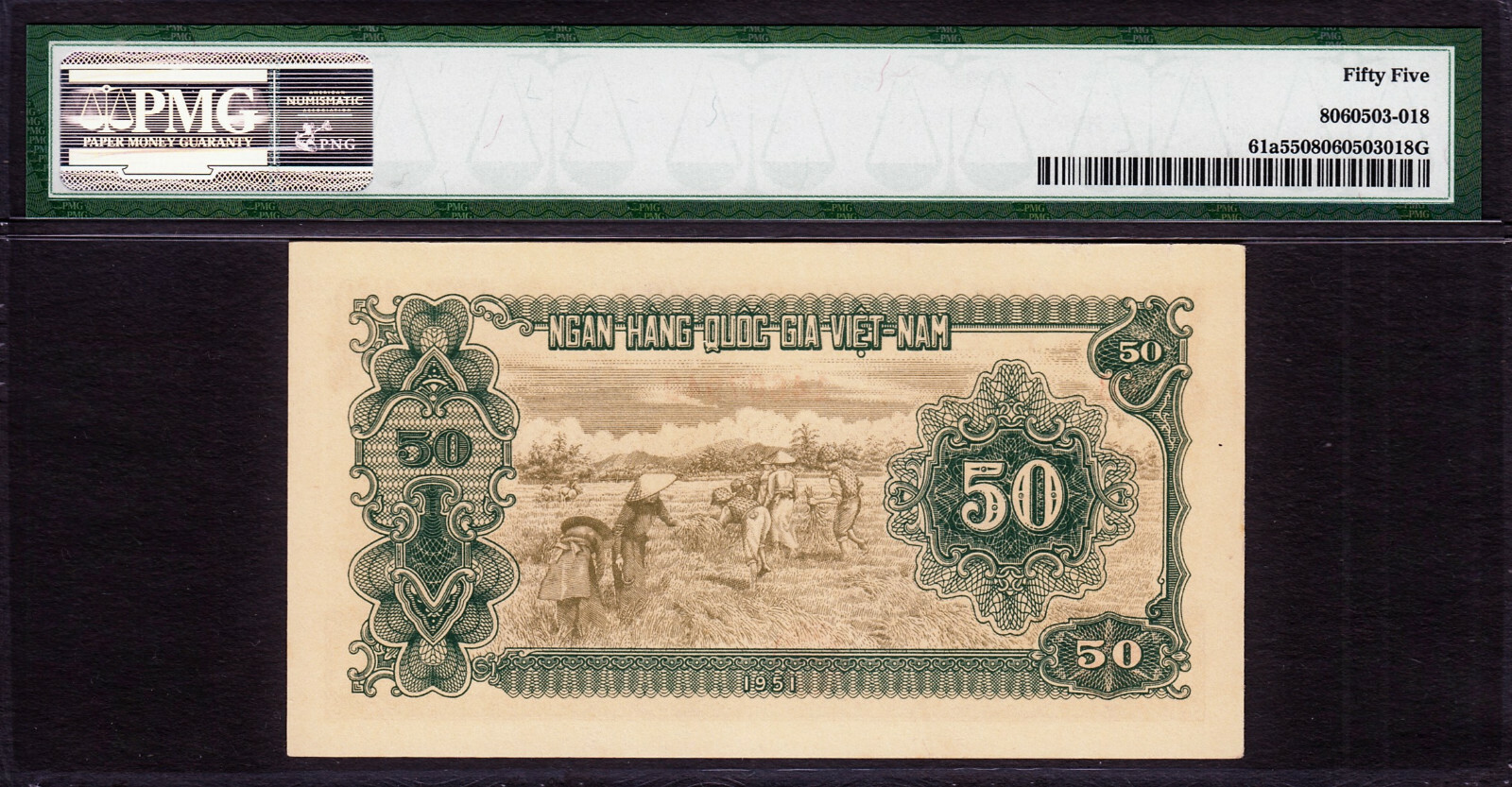 Vietnam 50 Dong 1951 Pick-61a About UNC PMG 55