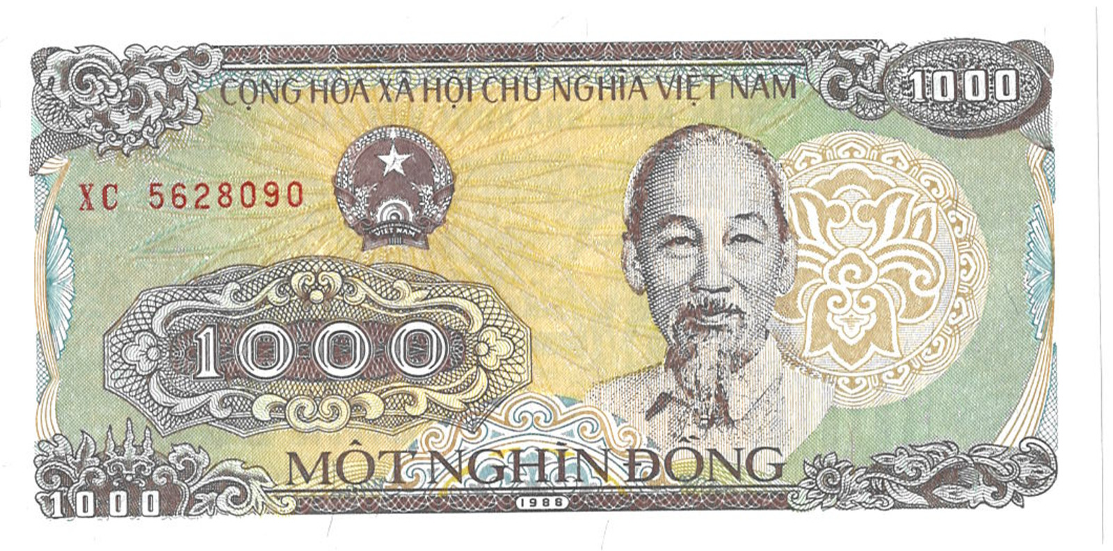 Vietnam 1000 Dong Banknote / 1988 / Uncirculated