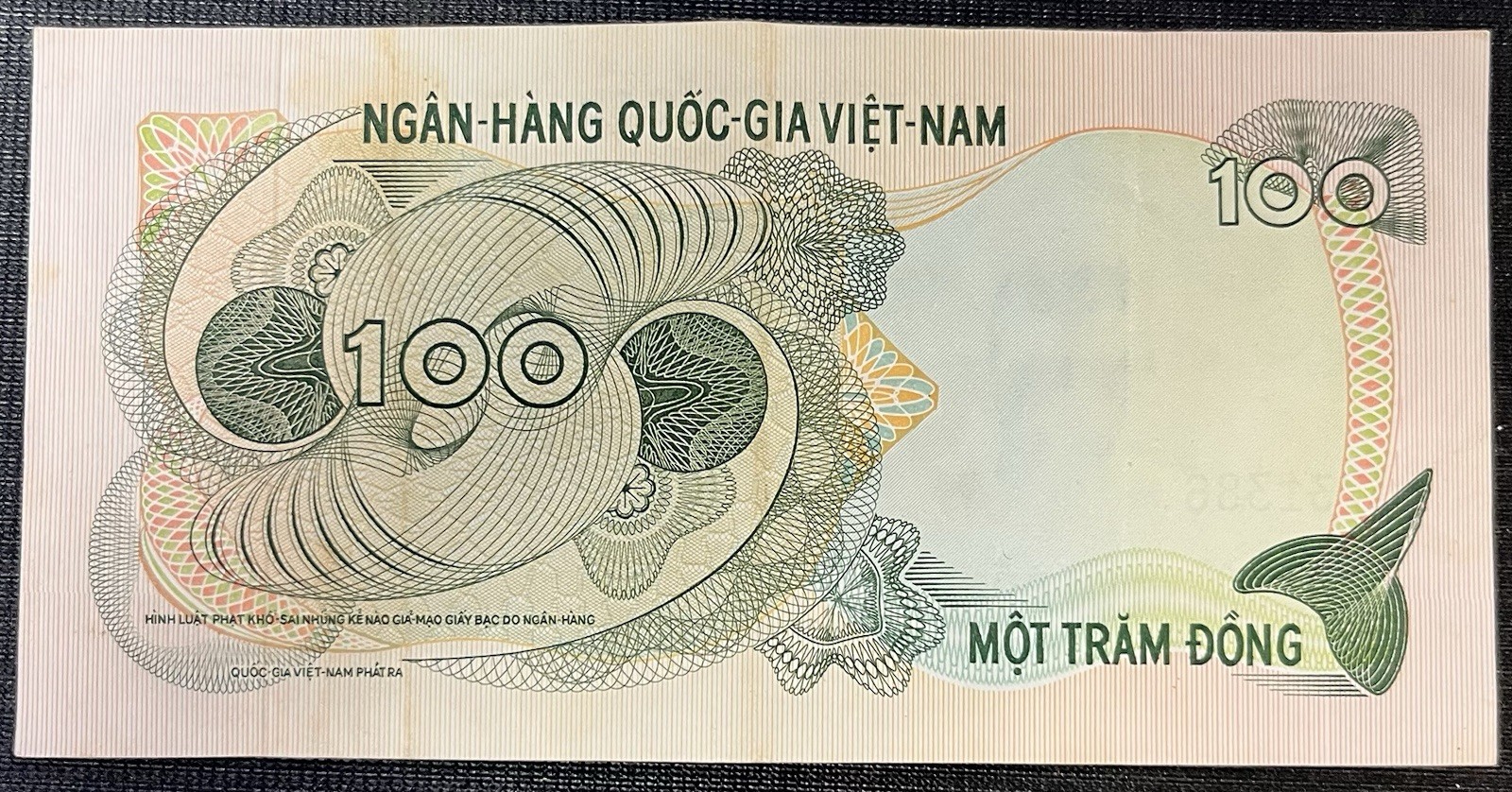 Viet-Nam – 1970’s One Hundred Dong Banknote – Lightly Circulated