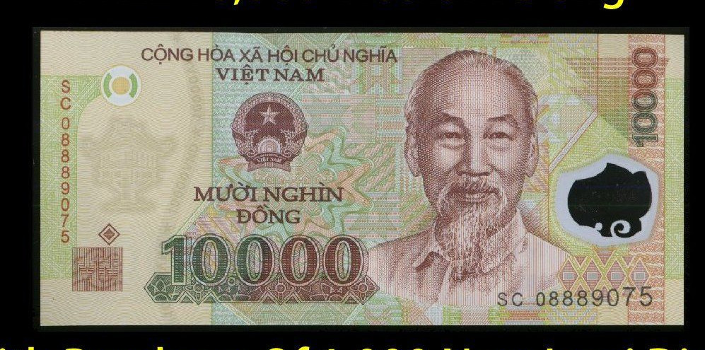 Vietnam Dong 120,000 – Four 20,000 & Four 10,000 Vietnamese Dong Uncirculated.