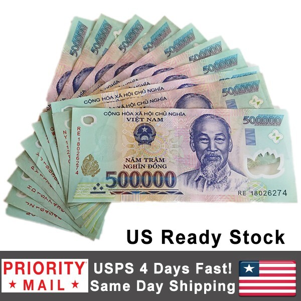 Vietnam Banknote Money Bill 5 Millions Currency VND 10pcs 500k Vietnamese Dong