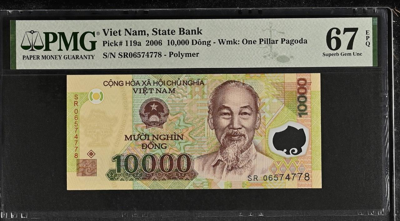 Vietnam P-119a 10,000 Dong 2006 PMG 67 EPQ