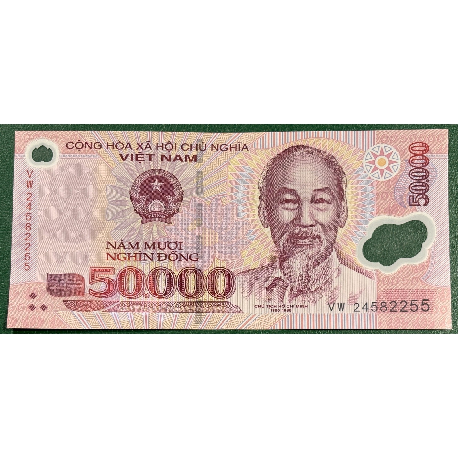 50,000 Vietnam Dong UNC 50K VND Polymer Banknote Genuine 50000 USA Shipper