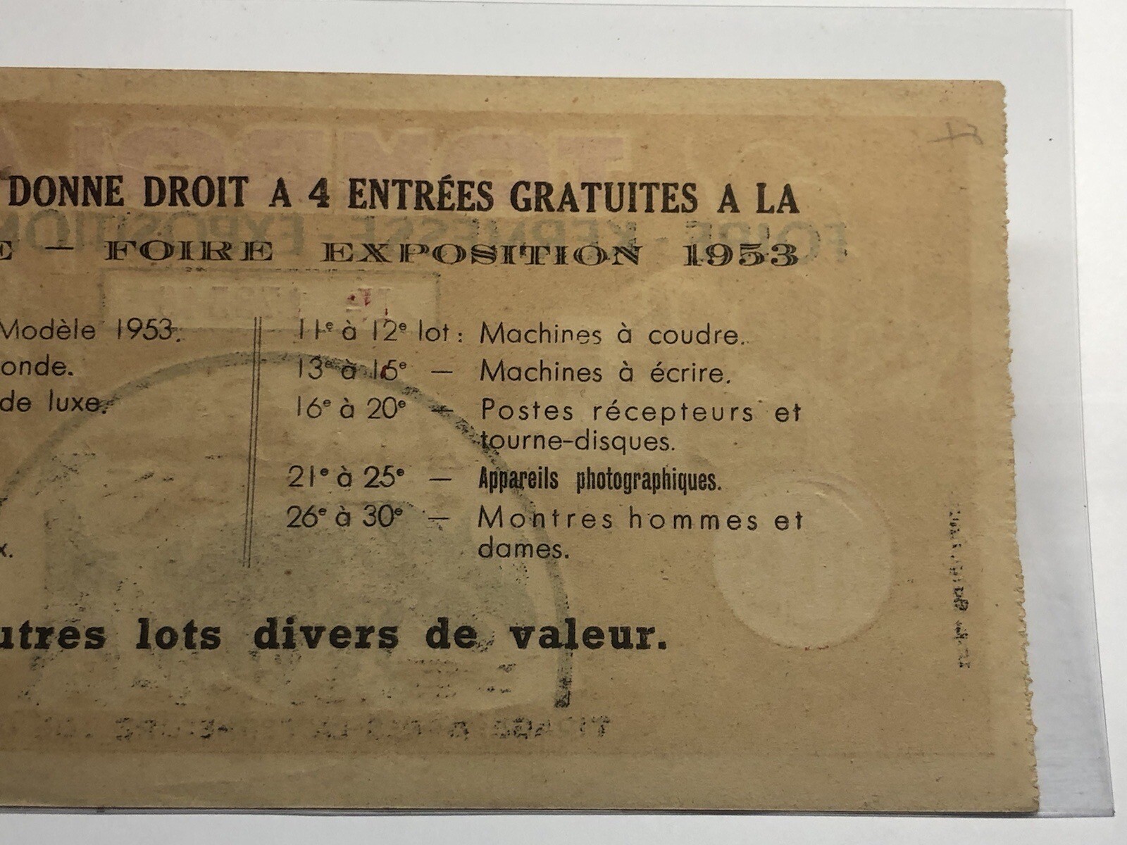Lottery Tombola Indochine 10 Piastres 1953 Original Vintage Very Rare_LDP Shop.
