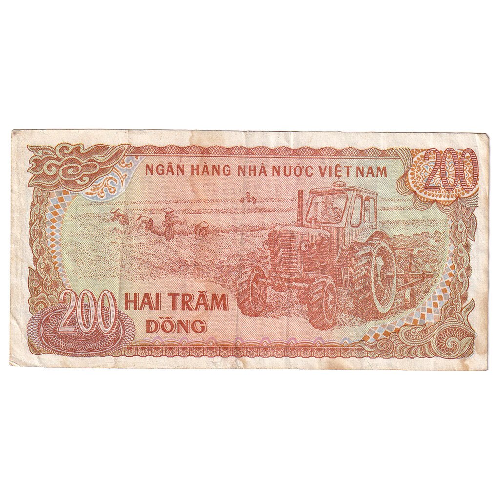 [#333302] Banknote, Vietnam, 200 D ox ng, 1987, KM:100a, VF