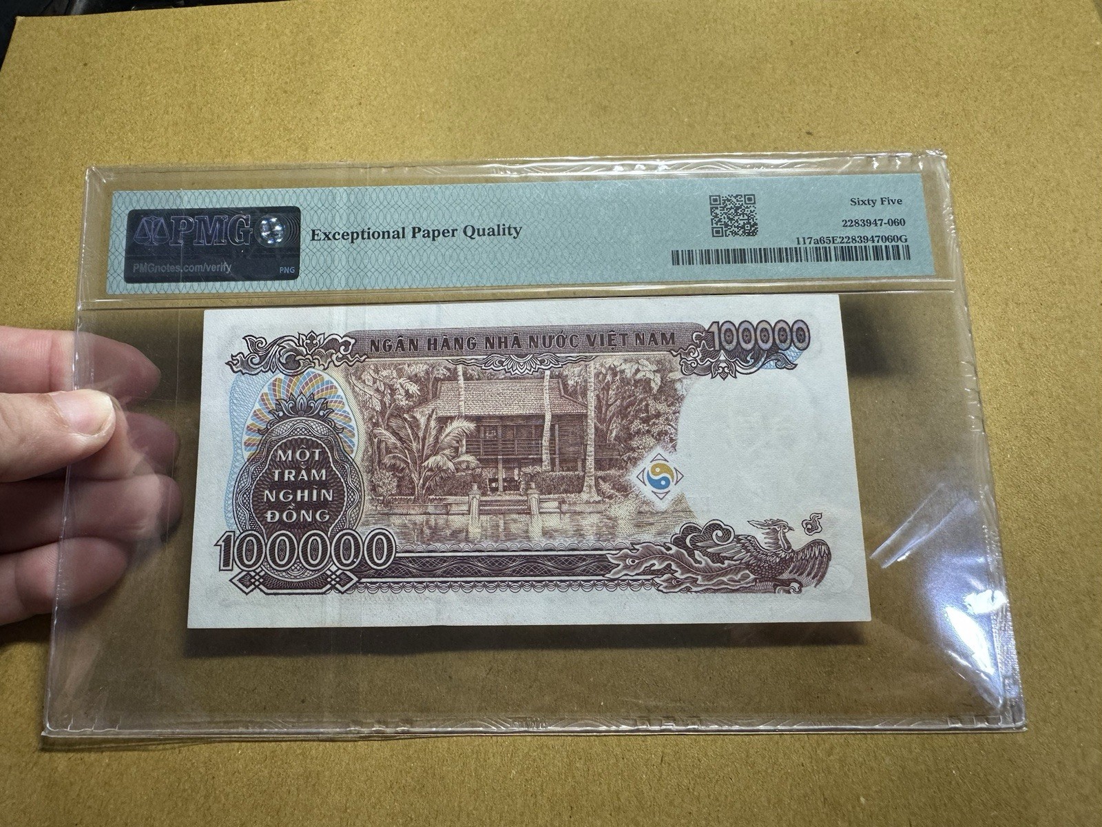 Viet Nam Banknotes 100,000 Dong 1994 P-117a PMG-65EPQ GEM UNC_LDP Shop.