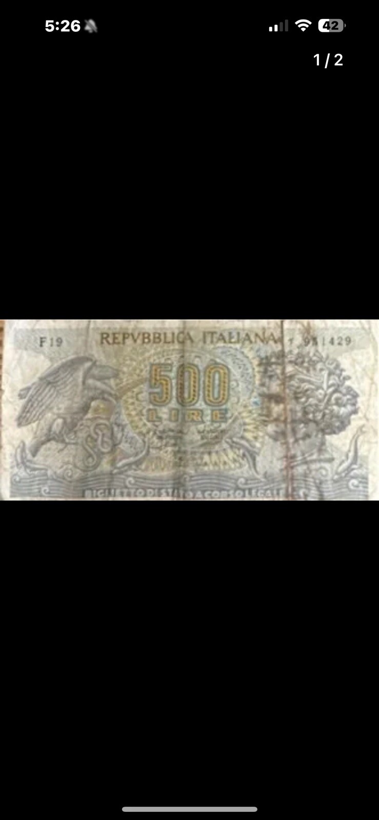 Lot Of 3 Bank Notes US, Italy, & N. Vietnam Currency Dollar Lire Dong