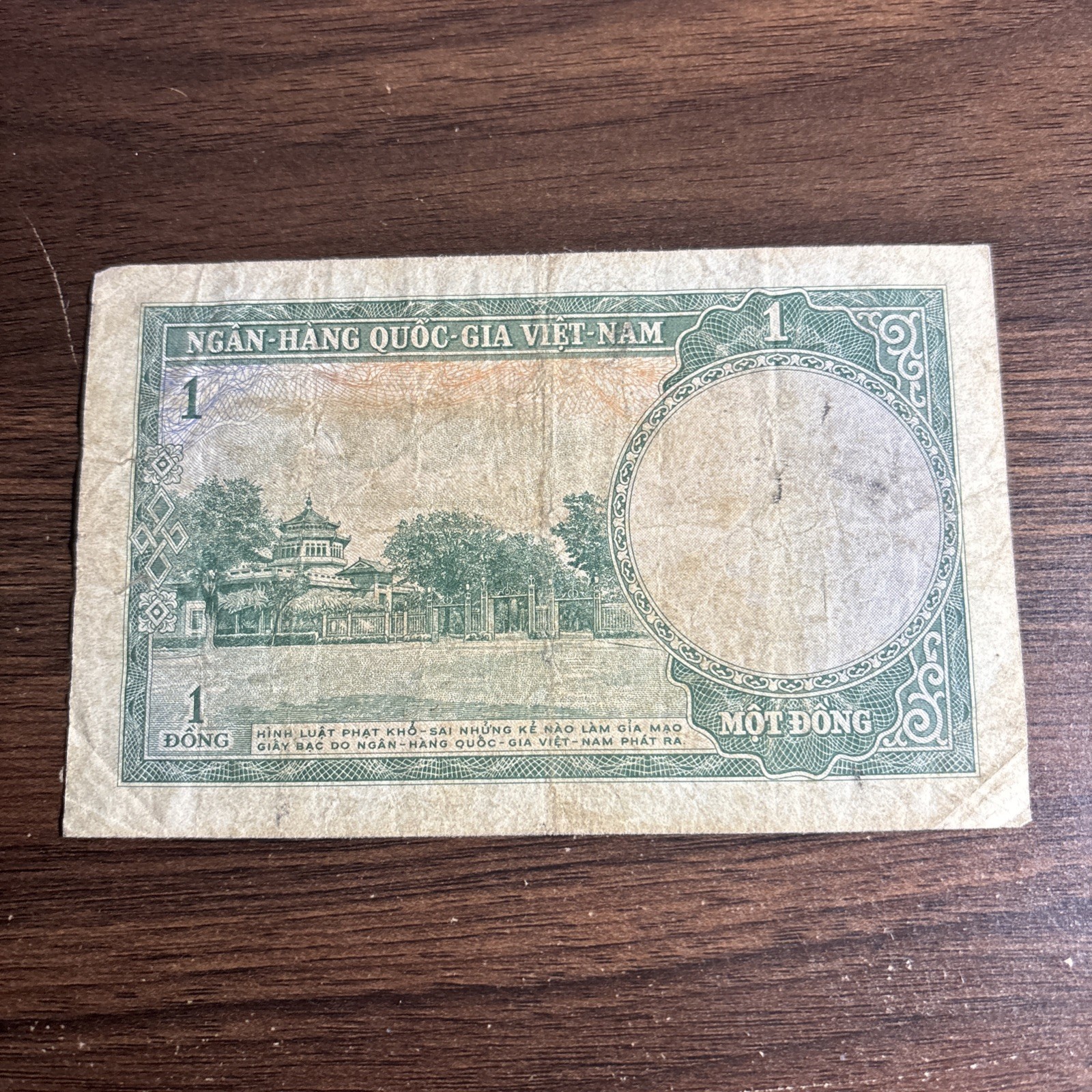 SOUTH VIETNAM 1 DONG 1956 AU-UNC P 1 Vantage Antique