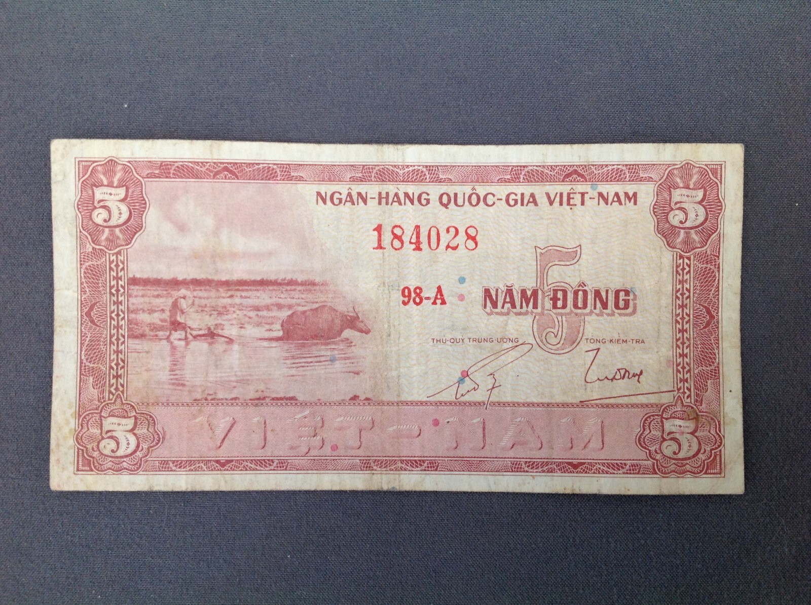 1960’s Vietnam Nam Dong 5 Bank Note