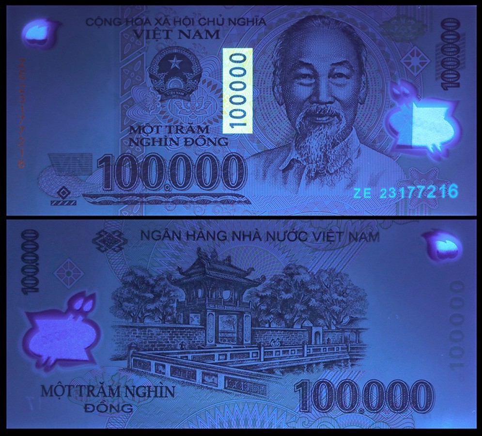 Vietnamese Currency 100000 Vietnam Dong, Random Year, P-122 UNC Polymer X 10 PCS