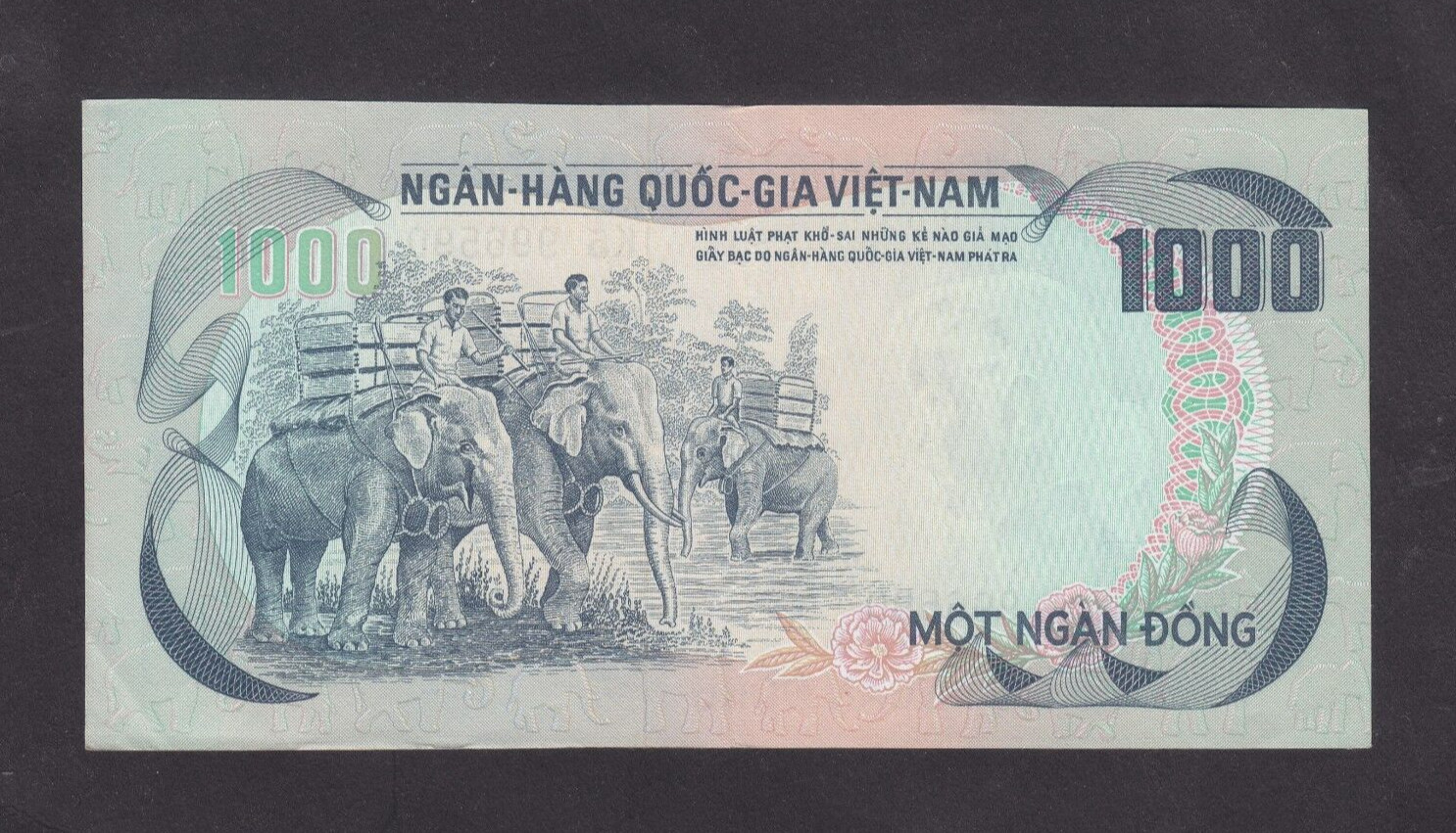 South Vietnam 1000 Dong P-34a 1972 VF+