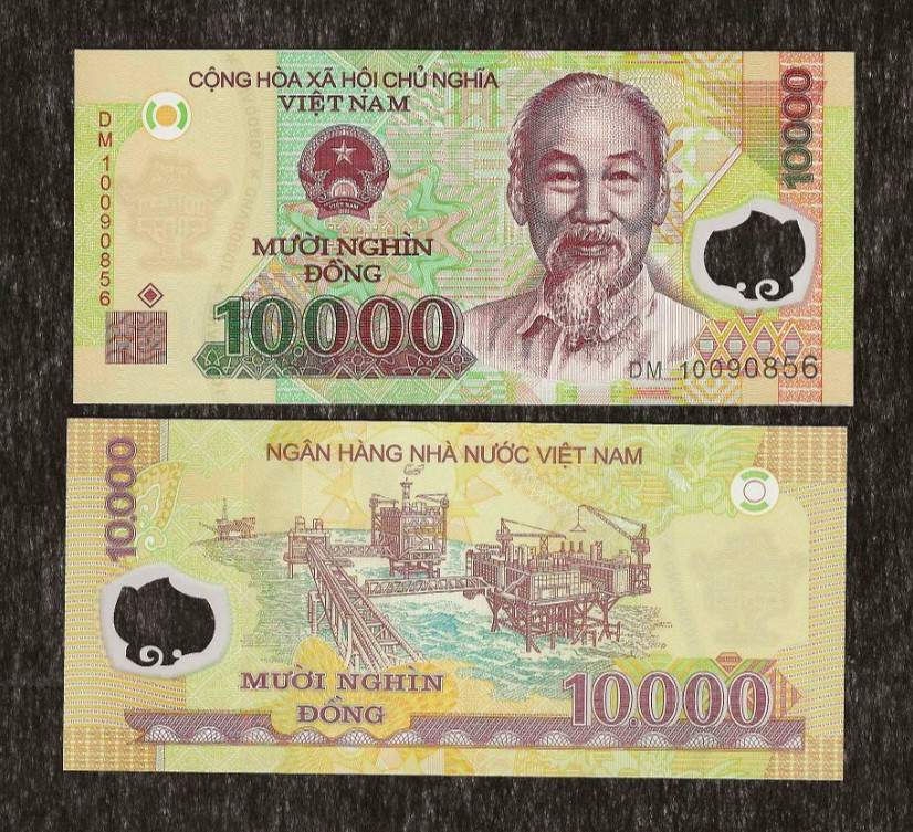 VIETNAM 10000 DONG P-119 2010 x 1 Pcs POLYMER UNC OIL RIG H C MINH VND BANKNOTE