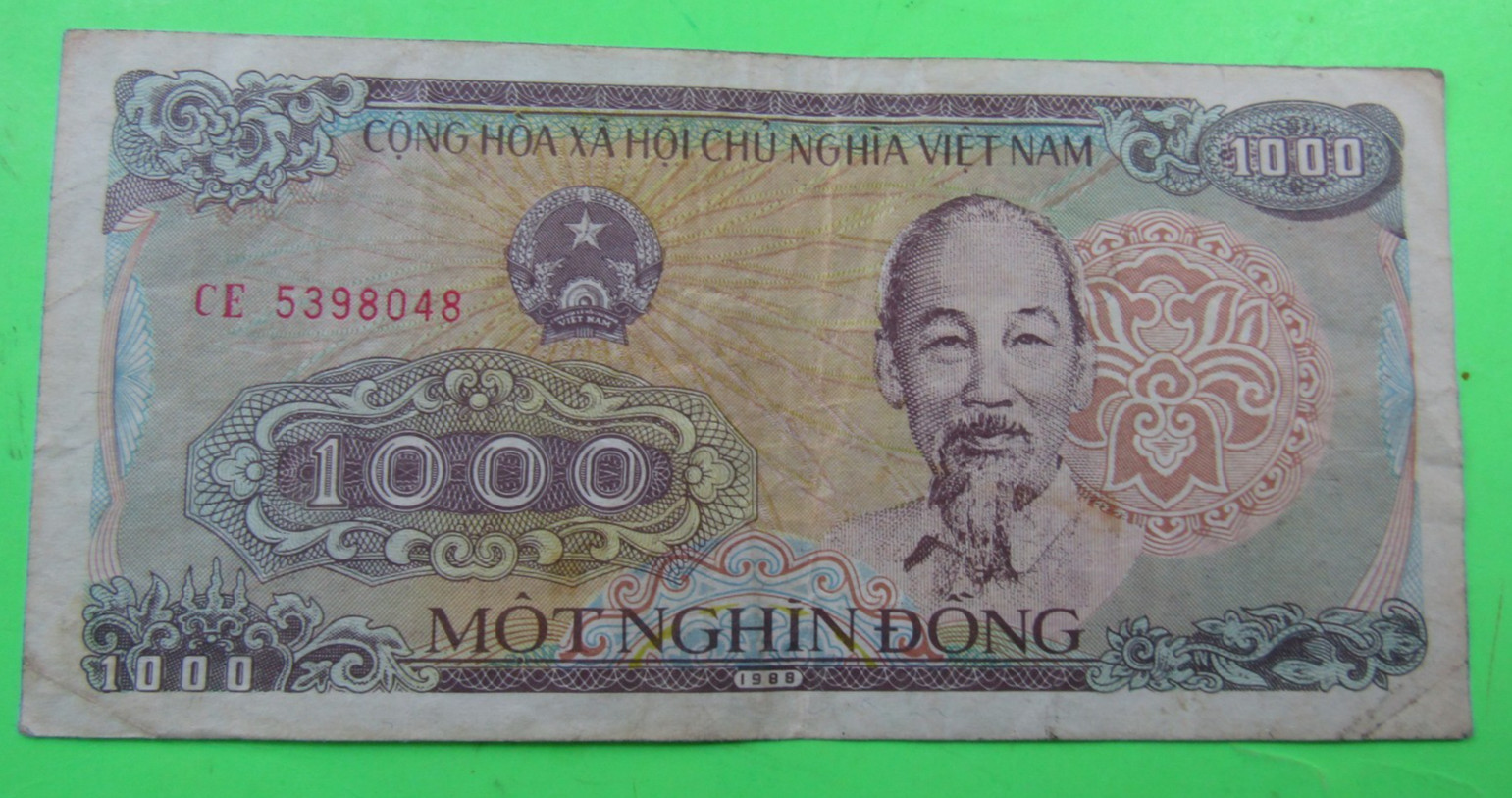 VIET NAM , 1000 DONG,P#106a, HCM @ r, 1988