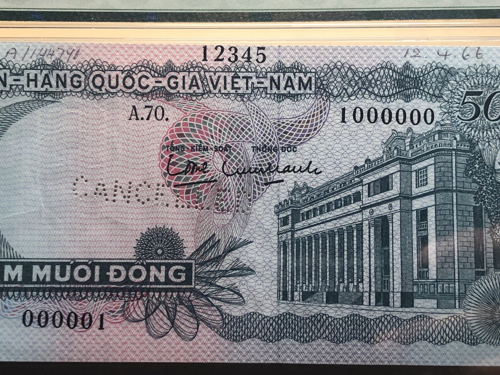 50 Dong Specimen Proof 1969 South Viet Nam PMG-64 Original Vintage_LDP Shop.