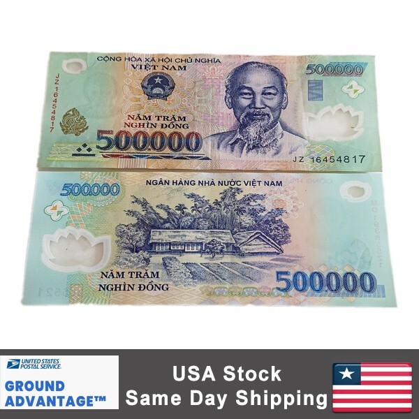 5,000,000 VND Five Million Vietnam Dong Banknote Travel Cash Money Currency