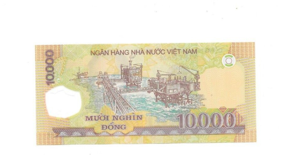 VIET NAM BANKNOTE 10,000 VND (Muoi Nghin Dong) UNCIRCULATED Polymer Series CM 1