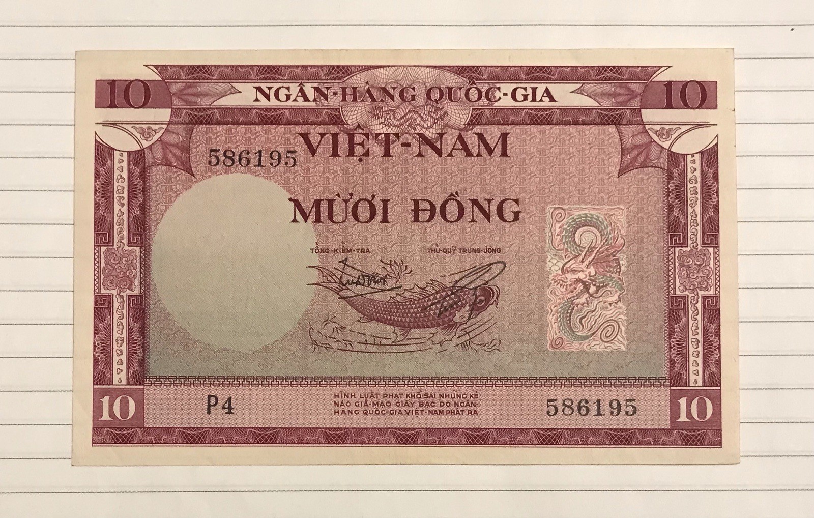 Vietnam 10 Dong 1955 P-3 XF
