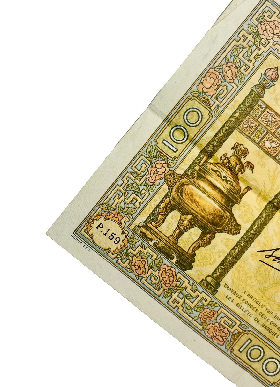 100 Piastres P-159 Indochine Banknotes Original Rare