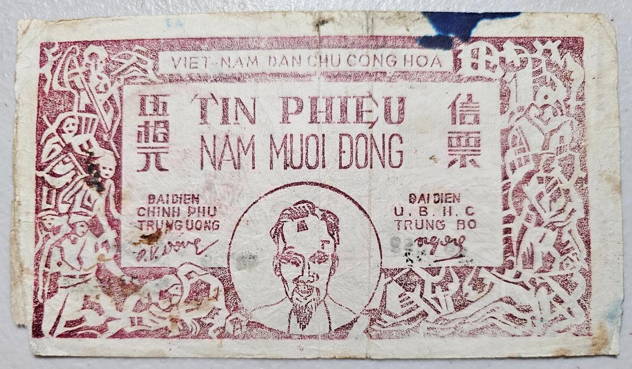Vietnam P-50g 50 Dong 1949-50 Tin Phieu “Credit Note”