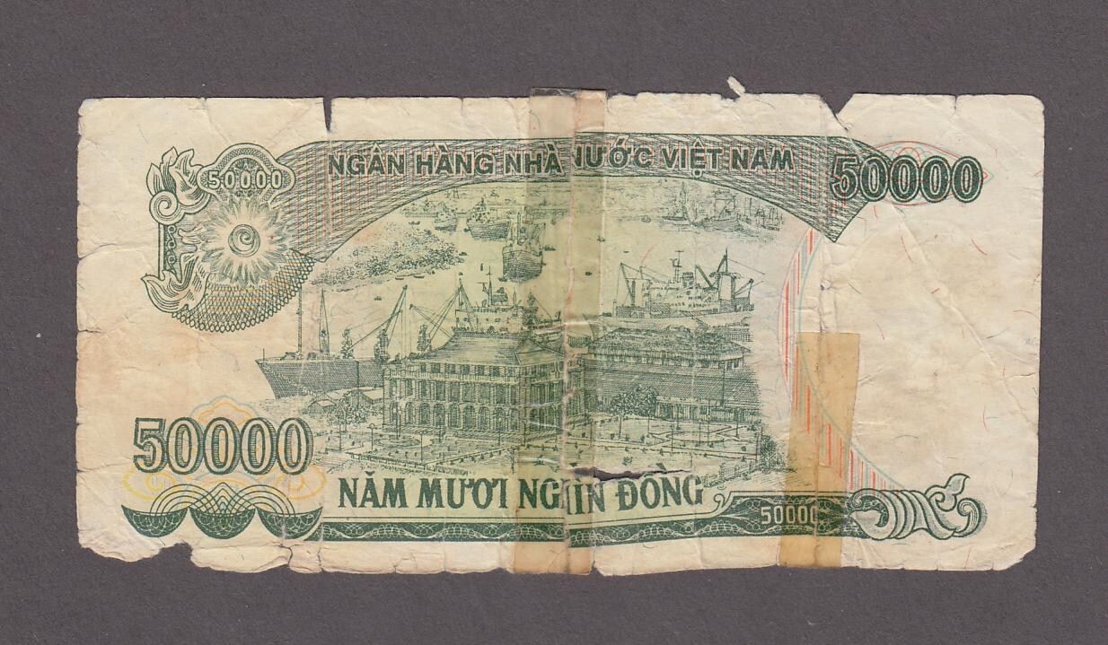 Vietnam 50000 Dong P-116 ND 1994 Counterfeit Issue
