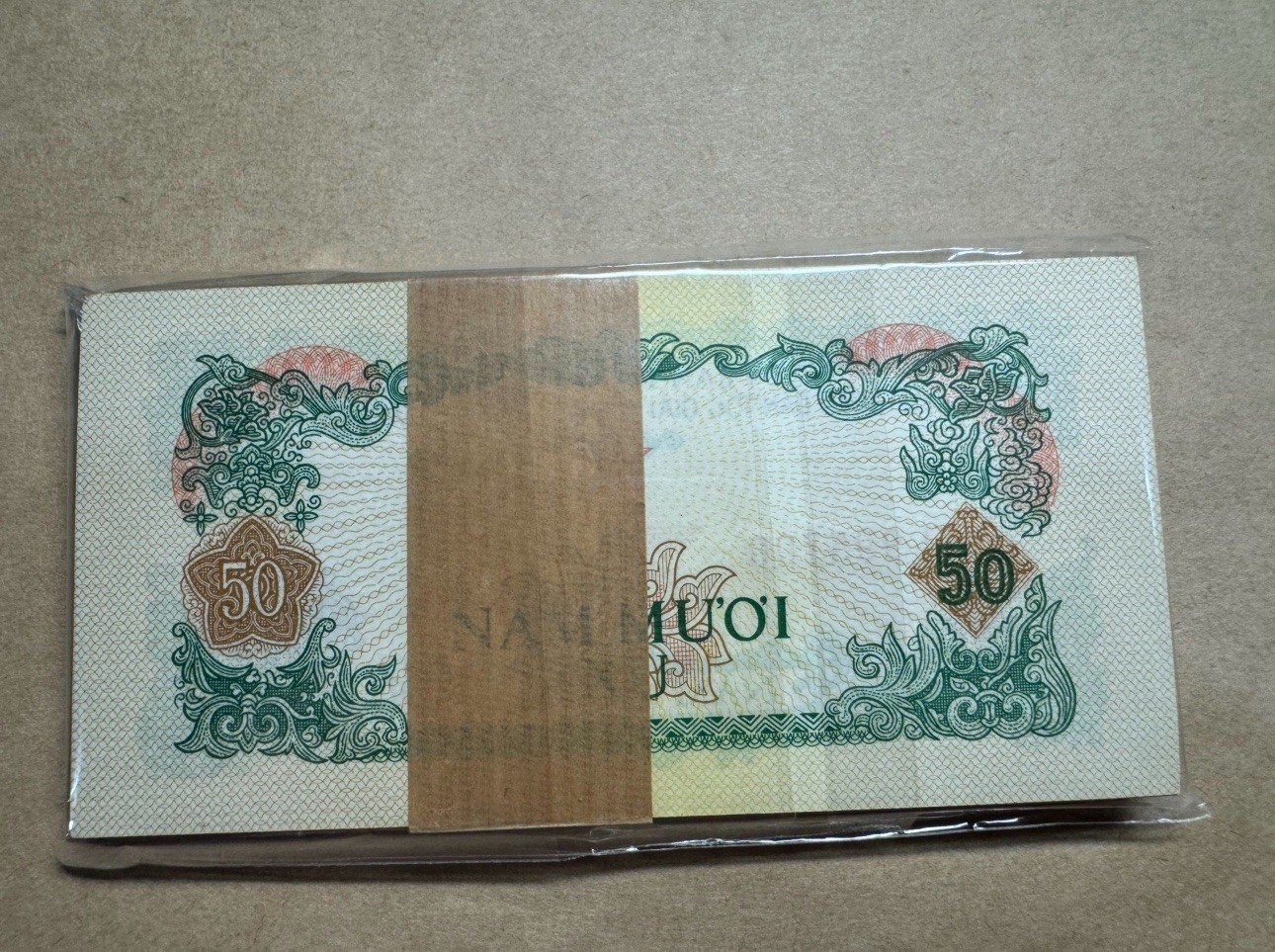 50 Xu North Viet Nam 1963 GEM UNC Bundles 100pcs Consecutive Very Rare_LDP.