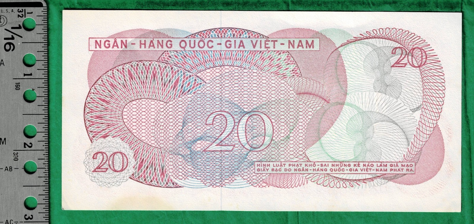 South Vietnam 20 Dong 1970 – Vietnam War Era Banknote Paper Money UNC