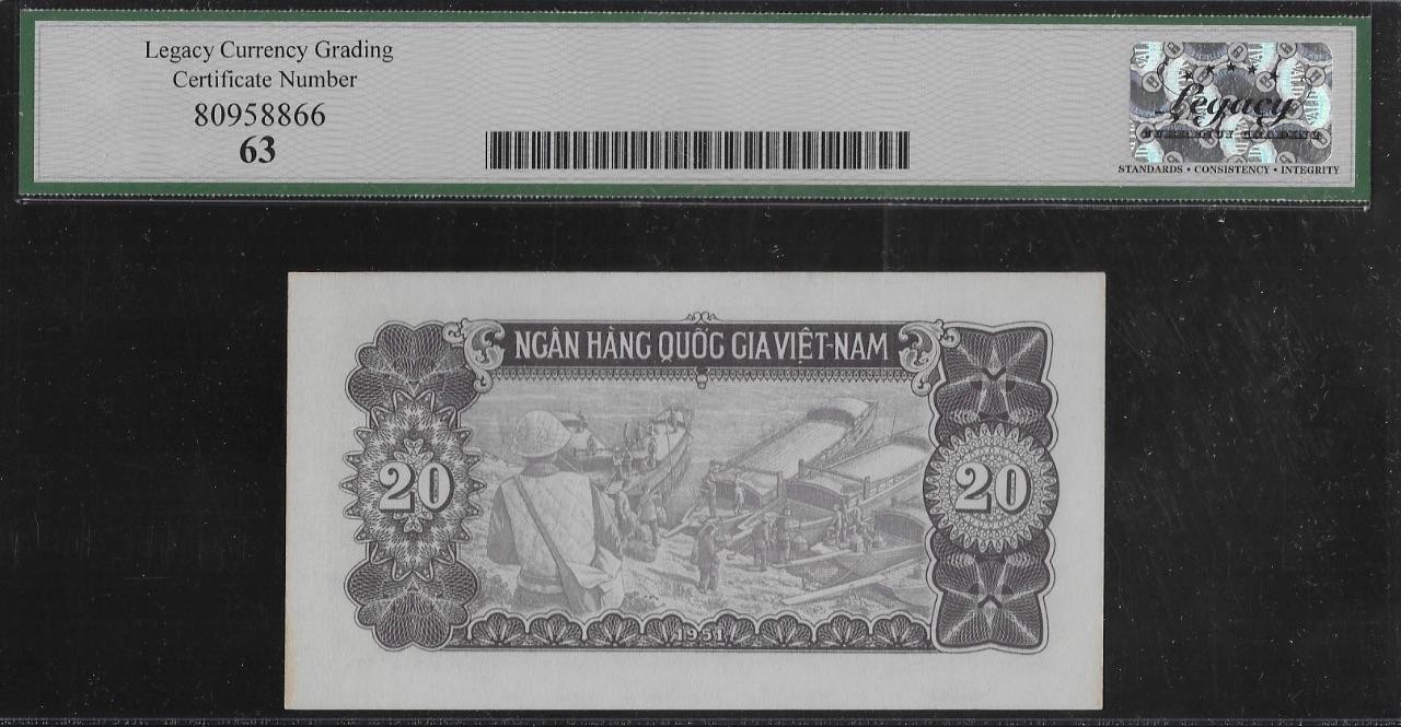 Vietnam P-60a 20 Dong 1951 LCG 63
