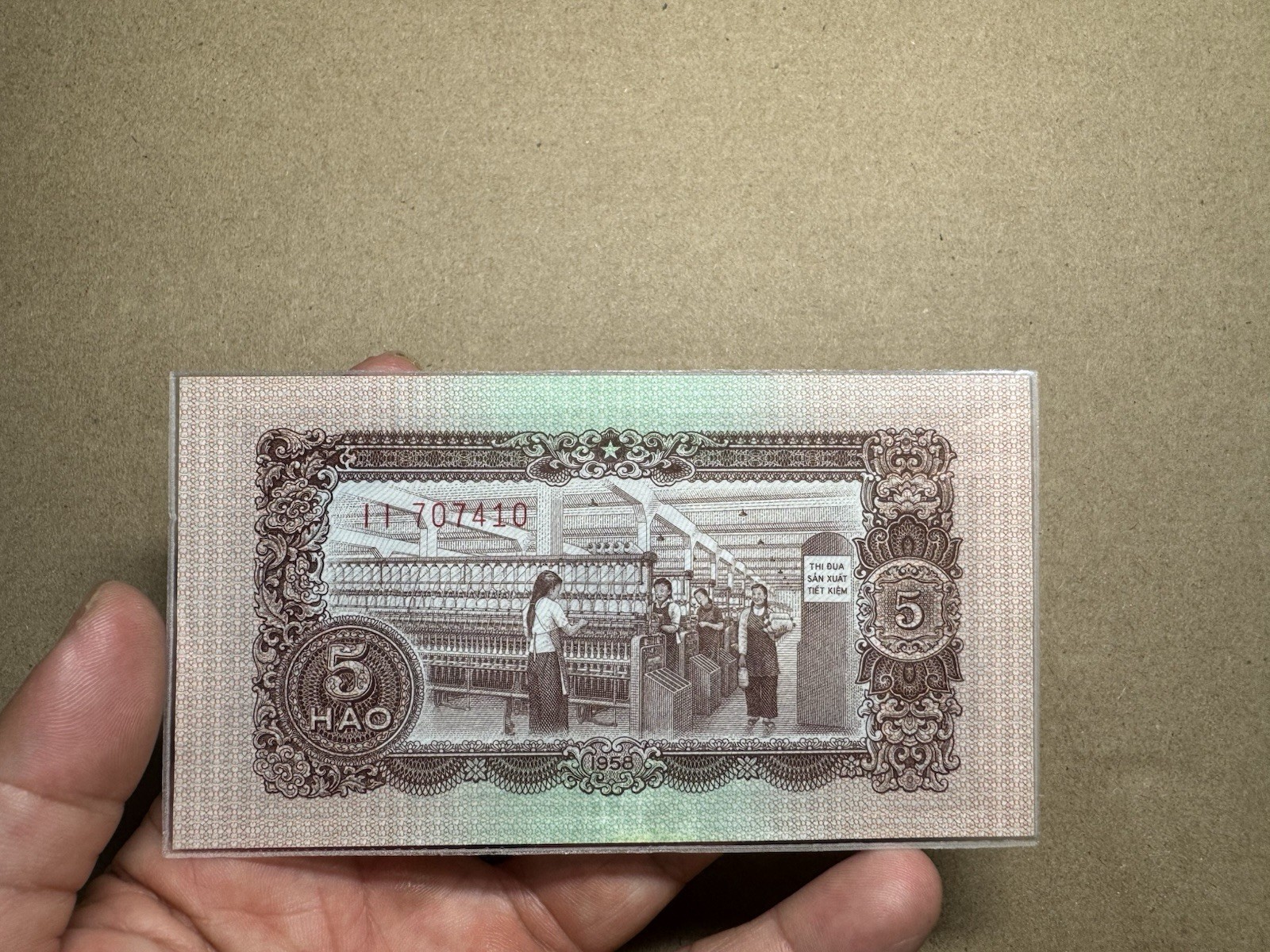 5 Hao 1958 P-70a UNC Viet Nam Banknotes Rare_LDP Shop.