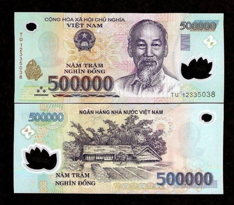 VIETNAM 500,000 DONG P-124 2012 x 1 Pcs POLYMER UNC 500000 MONEY VND BANK NOTE