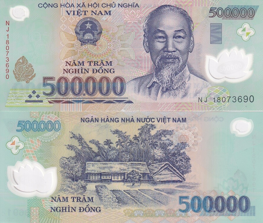 Vietnam 500000 Dong Mixed Year P 124 n AU-UNC