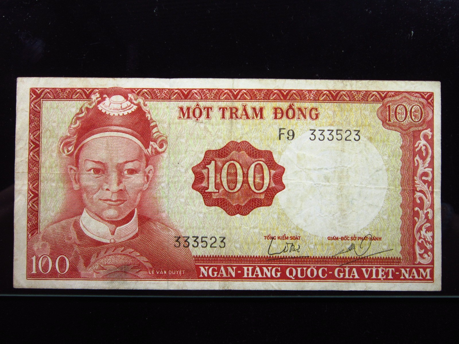 South Vietnam 100 Dong ND 1966 P19 Le Van Duyet i3523 National Bank Việt Nam