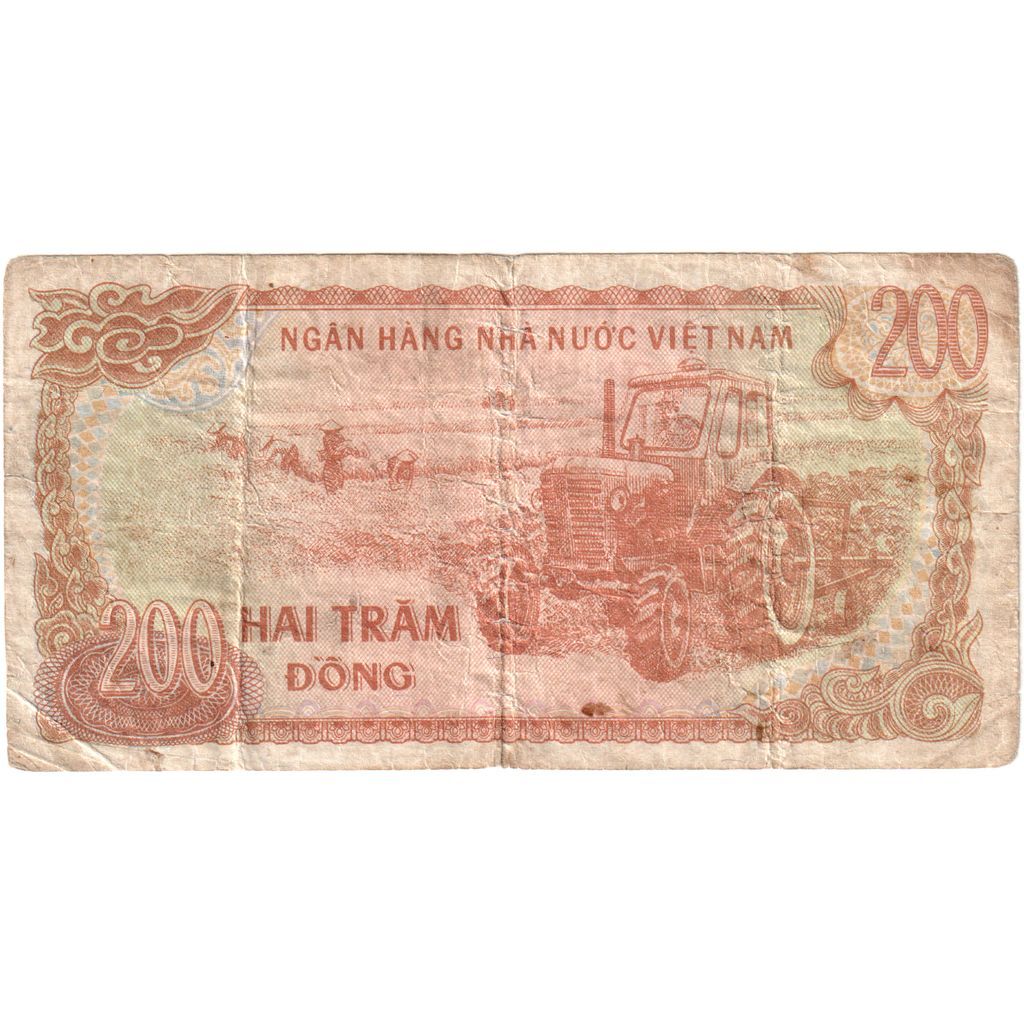 [#393791] Vietnam, 200 D ox ng, 1987, KM:100c, VF Alphabet OH 5537014