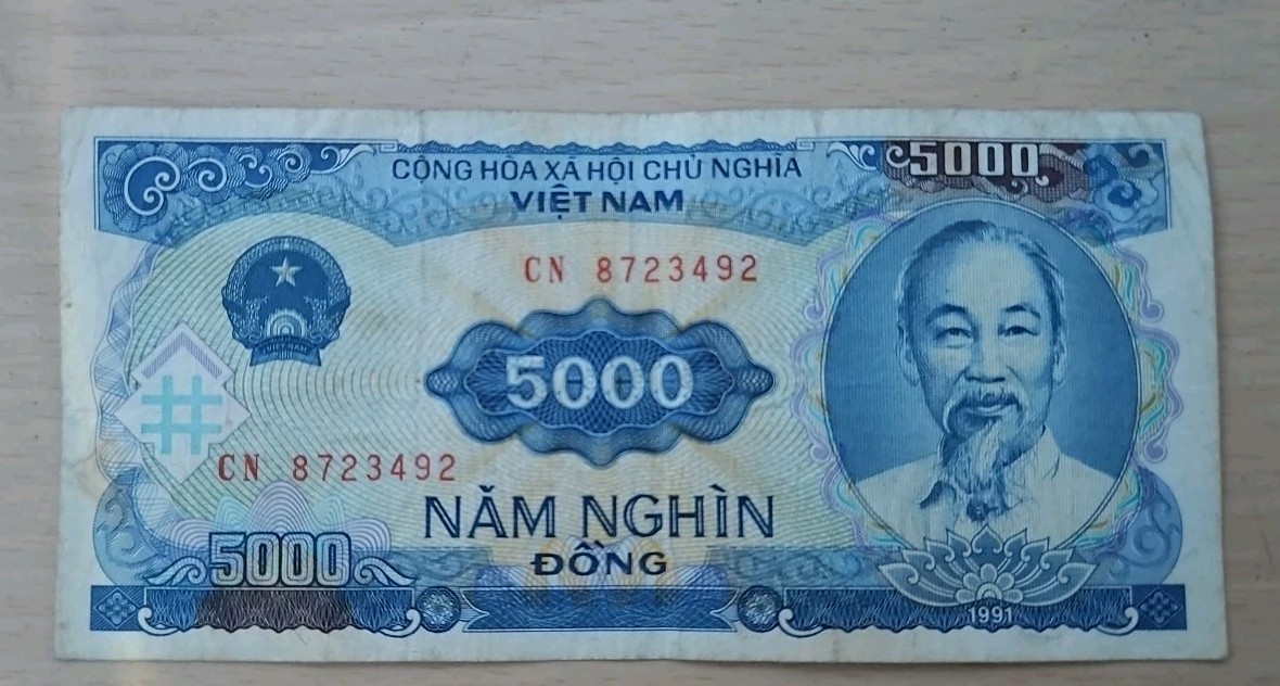 1991 Vietnam 5000 Dong Note