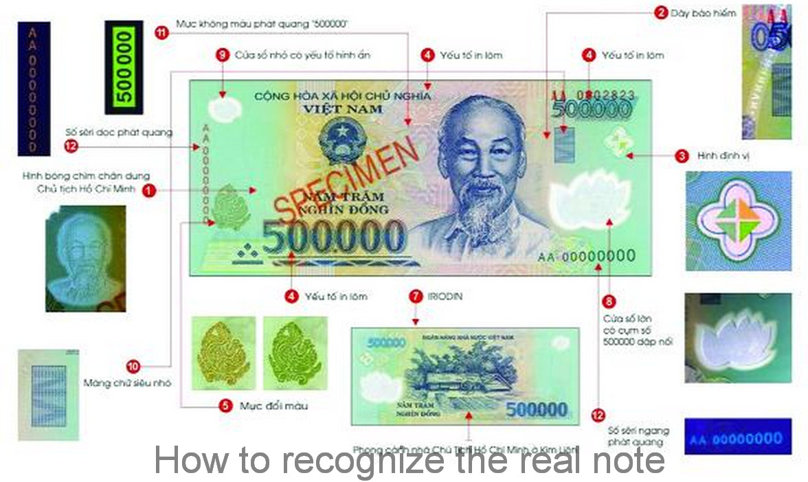 Vietnam lot of 10 notes x 500,000 Dong UNC condition. Brand new & 100% authentic