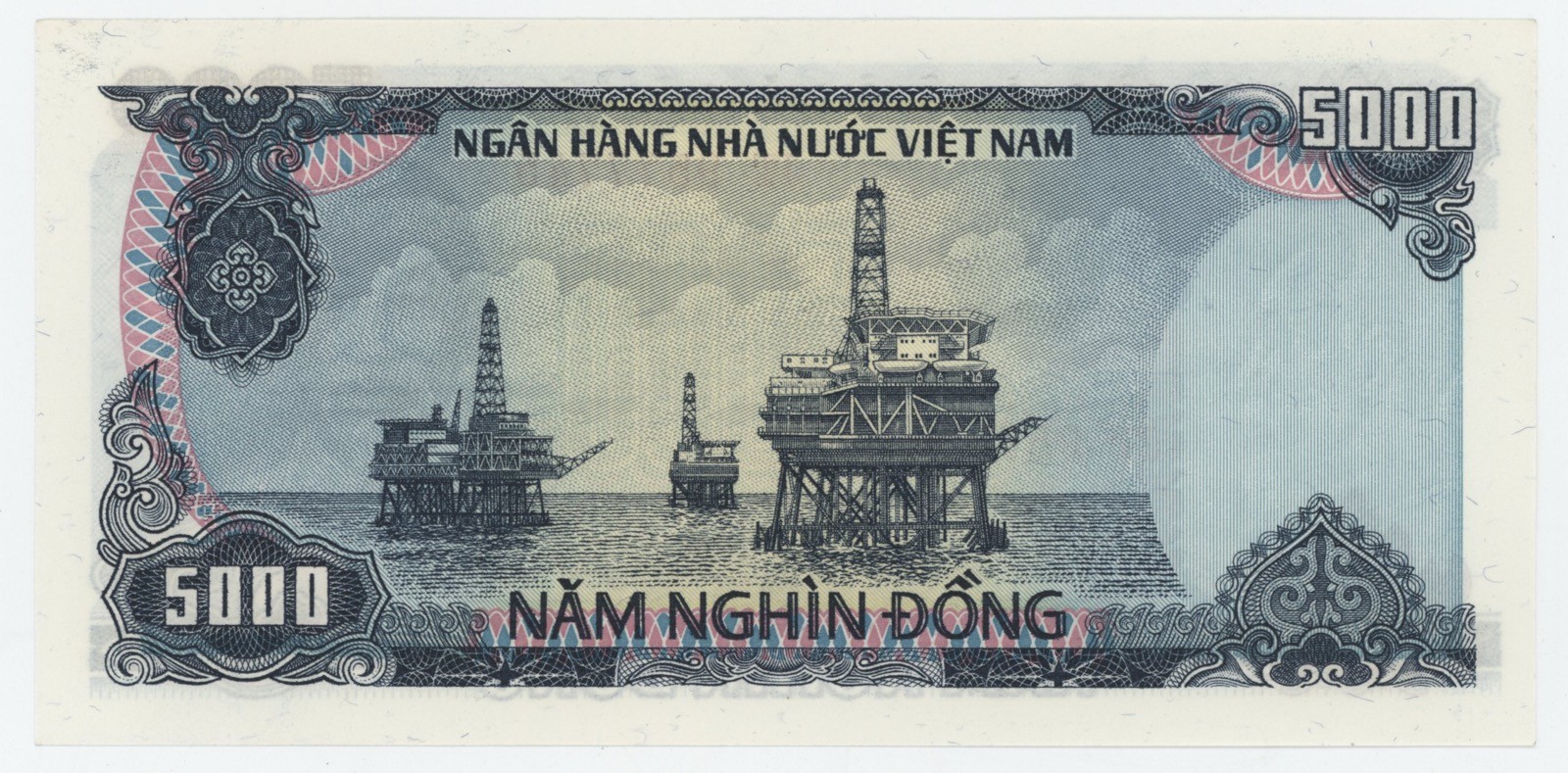 Viet Nam Vietnam 5000 Dong 1987 Pick 104.a aUNC Almost Uncirculated Banknote
