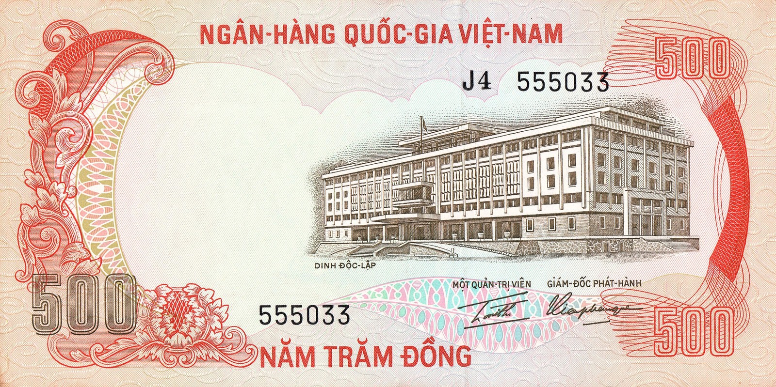 Vietnam—South Vietnam P-33 500 Dong 1972 Tiger XF