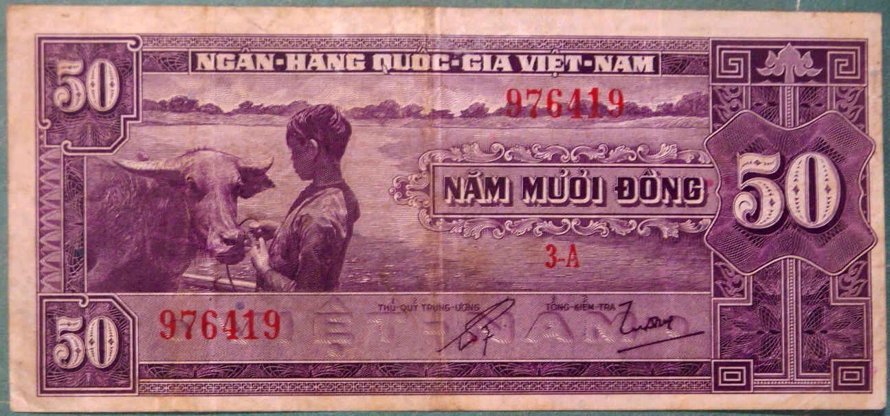 SOUTH VIETNAM 50 DONG NOTE FROM 1956, P7